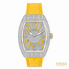 Franck Muller Vanguard Diamond Pavé Yellow Accents Ladies Watch