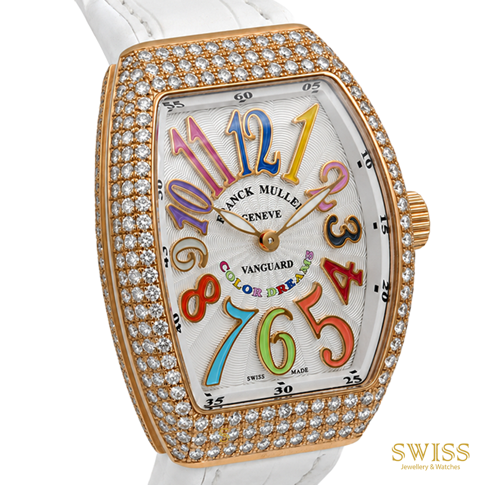 Franck Muller Vanguard Color Dreams Rose Gold Diamond Watch