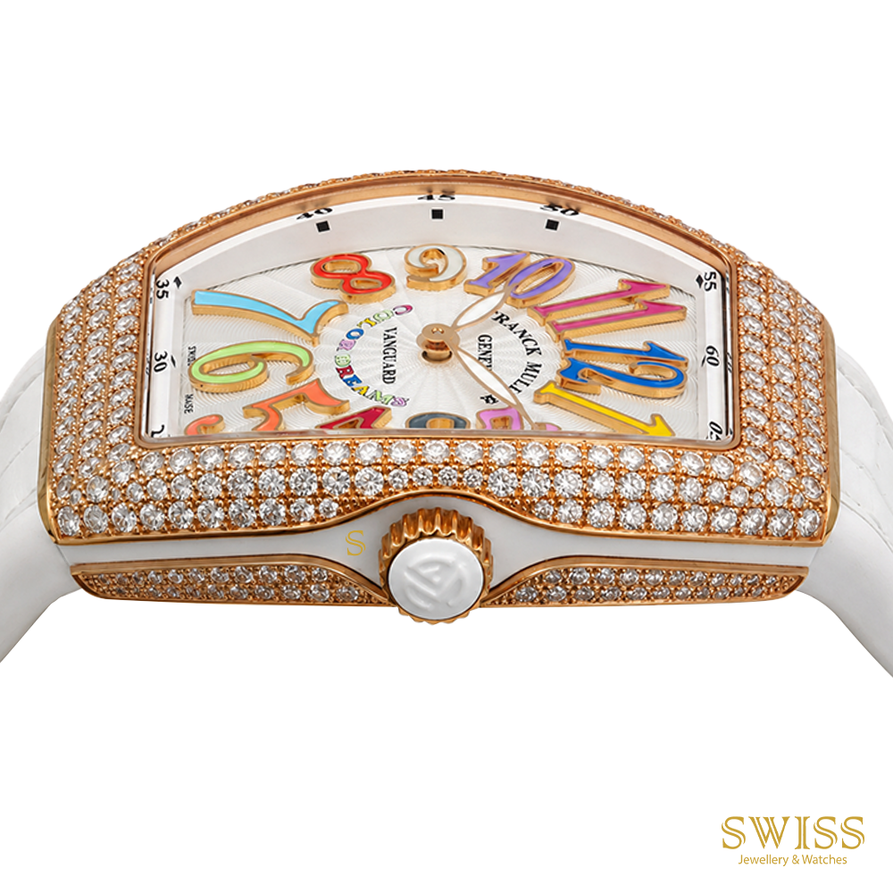Franck Muller Vanguard Color Dreams Rose Gold Diamond Watch