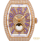 Franck Muller Vanguard Moonphase Diamond Automatic Watch (Lavender Edition)