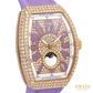 Franck Muller Vanguard Moonphase Diamond Automatic Watch (Lavender Edition)