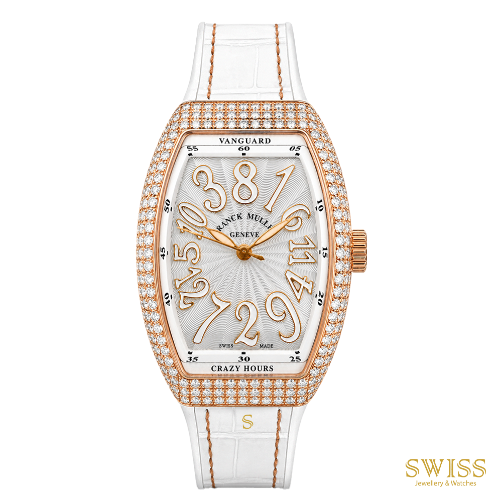 Franck Muller Vanguard Crazy Hours Diamond Rose Gold Watch
