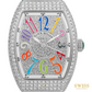 Franck Muller Vanguard Color Dreams Diamond Automatic Watch (Green Strap)