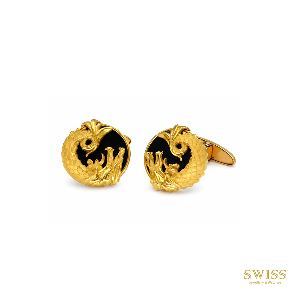 Carrera y Carrera Dragon Gold Cufflinks DA11265