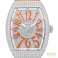 Franck Muller Vanguard Diamond Quartz Watch Orange Accents