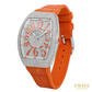 Franck Muller Vanguard Diamond Quartz Watch Orange Accents