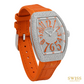 Franck Muller Vanguard Diamond Quartz Watch Orange Accents