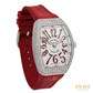 Franck Muller Vanguard Diamond Quartz Watch Red Accents