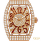 Franck Muller Vanguard Diamond Pavé Rose Gold Red Dial