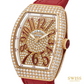 Franck Muller Vanguard Diamond Pavé Rose Gold Red Dial