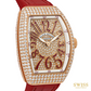 Franck Muller Vanguard Diamond Pavé Rose Gold Red Dial