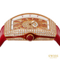 Franck Muller Vanguard Diamond Pavé Rose Gold Red Dial