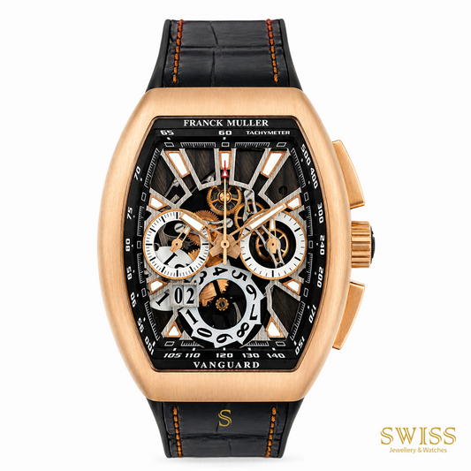 Franck Muller Vanguard Skeleton Chronograph Rose Gold