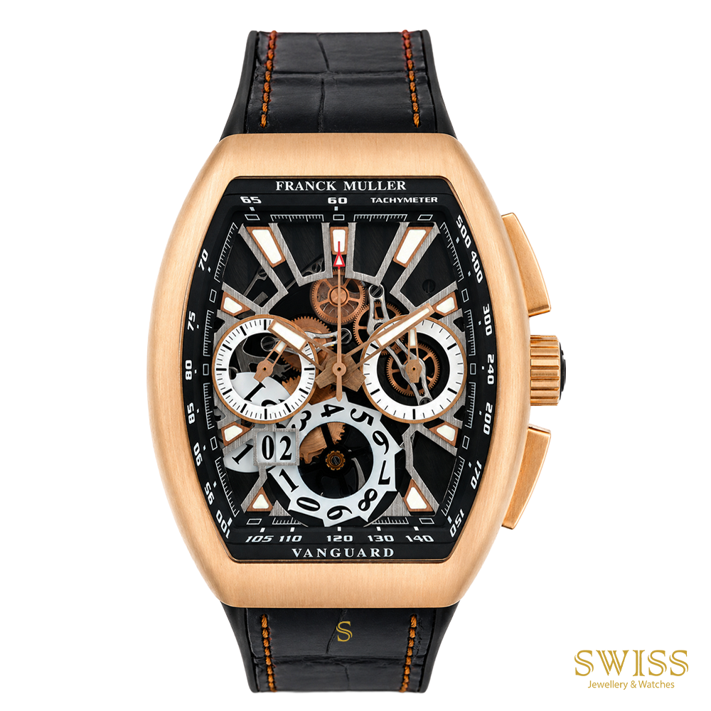Franck Muller Vanguard Skeleton Chronograph Rose Gold