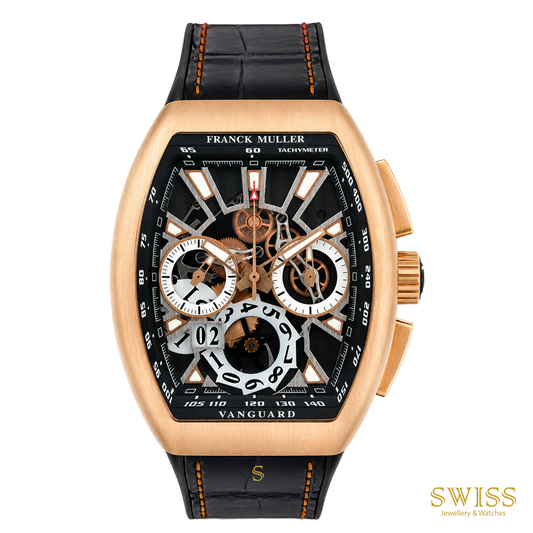 Franck Muller Vanguard Skeleton Chronograph Rose Gold