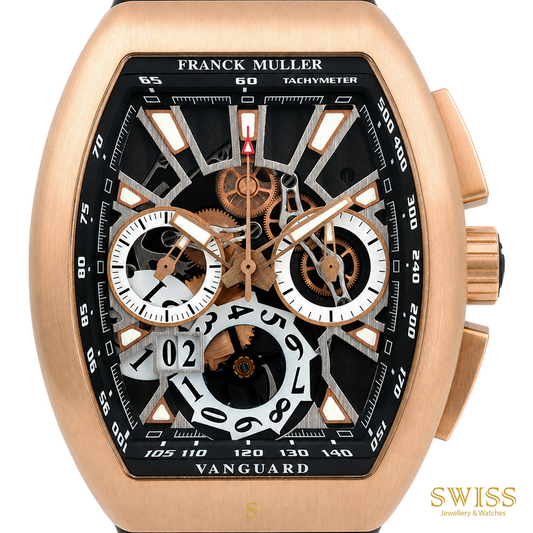 Franck Muller Vanguard Skeleton Chronograph Rose Gold