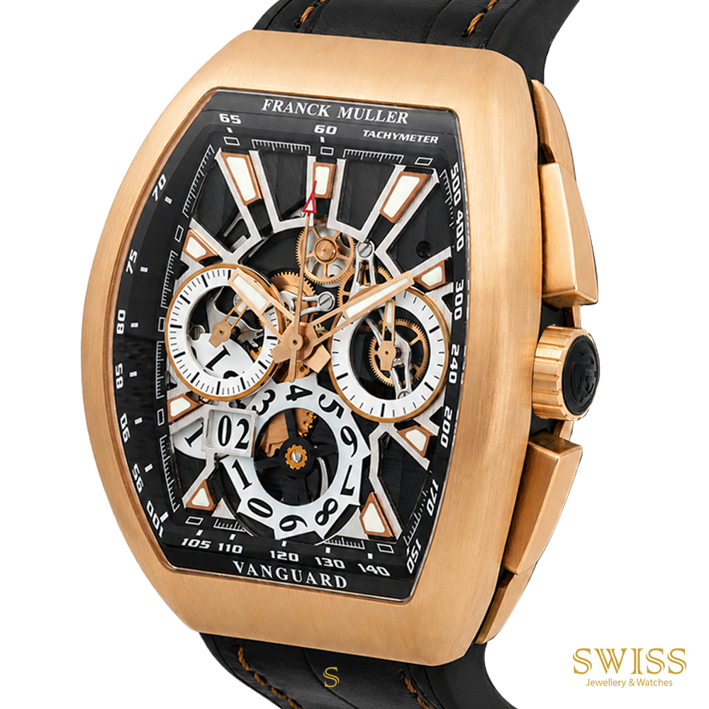 Franck Muller Vanguard Skeleton Chronograph Rose Gold