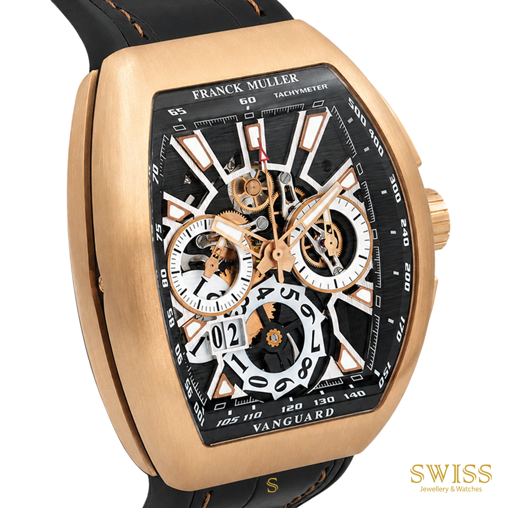 Franck Muller Vanguard Skeleton Chronograph Rose Gold
