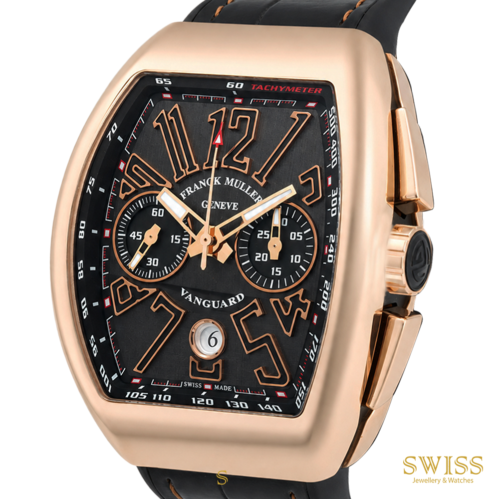 Franck Muller Vanguard Chronograph Rose Gold Black Dial