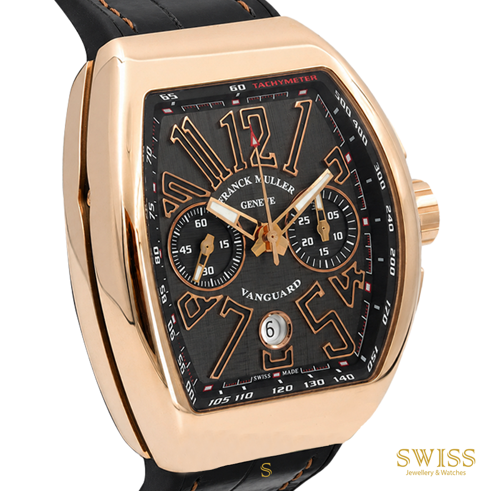 Franck Muller Vanguard Chronograph Rose Gold Black Dial