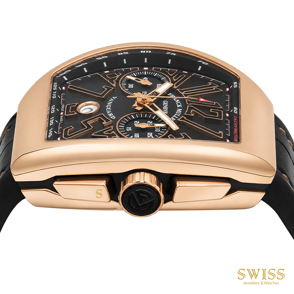 Franck Muller Vanguard Chronograph Rose Gold Black Dial