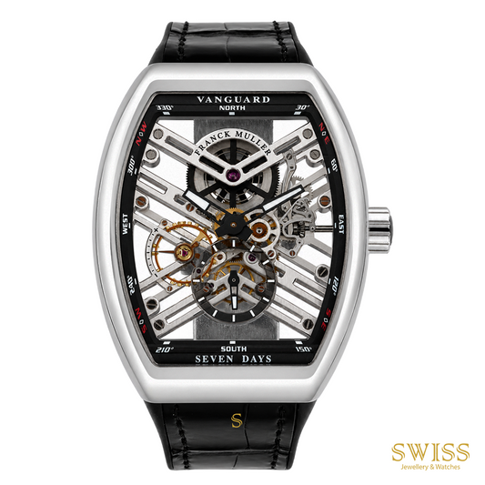 Franck Muller Vanguard Skeleton Seven Days White Gold