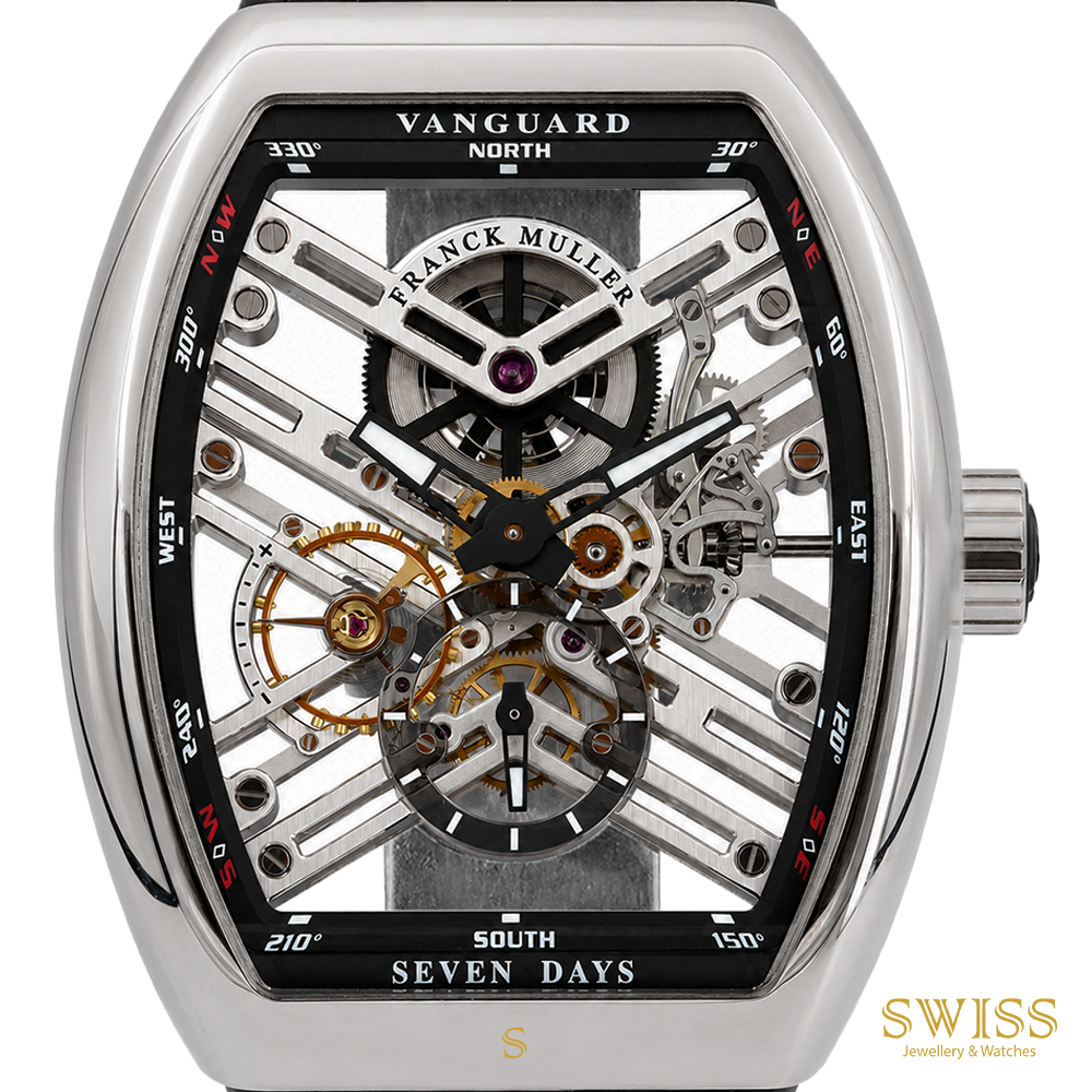 Franck Muller Vanguard Skeleton Seven Days White Gold