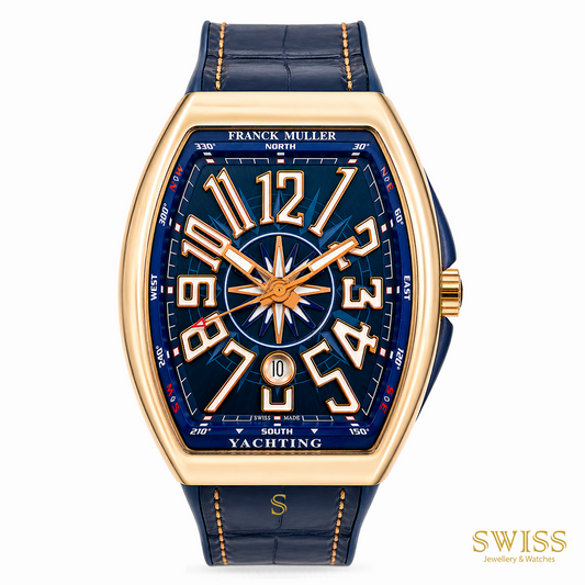 Franck Muller Vanguard Yachting Rose Gold Blue Dial
