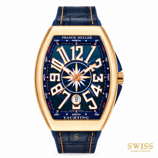 Franck Muller Vanguard Yachting Rose Gold Blue Dial