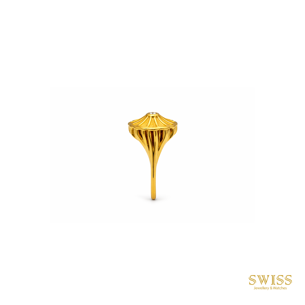Carrera y Carrera Rosette Diamond Gold Ring Ref 488930
