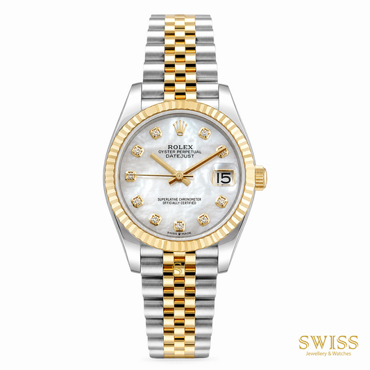 Rolex Datejust 31 Mother-of-Pearl Diamond Dial Yellow Rolesor