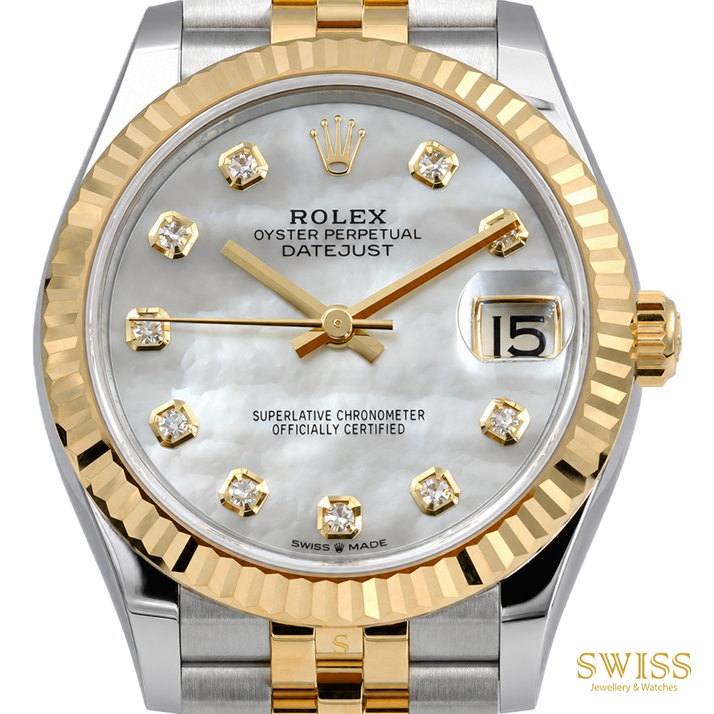 Rolex Datejust 31 Mother-of-Pearl Diamond Dial Yellow Rolesor