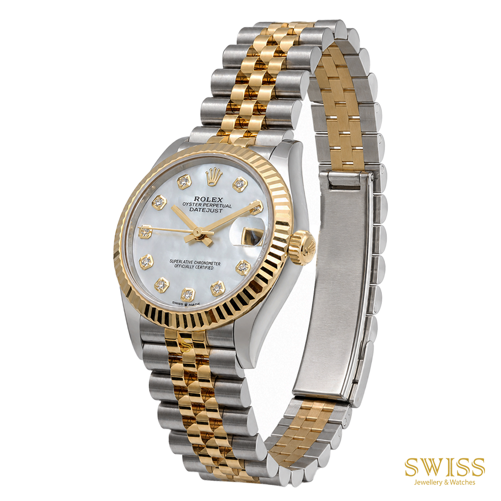 Rolex Datejust 31 Mother-of-Pearl Diamond Dial Yellow Rolesor