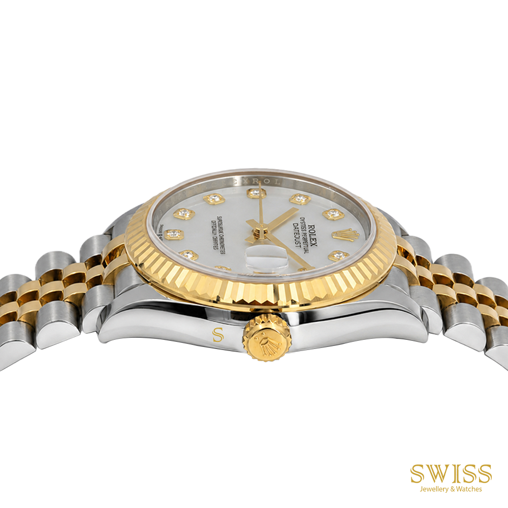 Rolex Datejust 31 Mother-of-Pearl Diamond Dial Yellow Rolesor