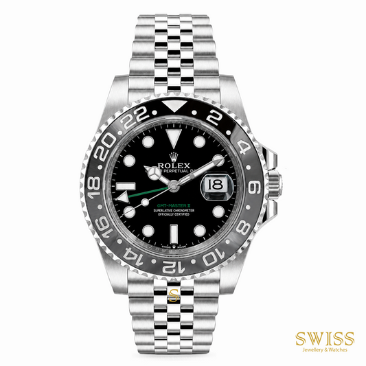 Rolex GMT-Master II Black Grey Bezel Jubilee