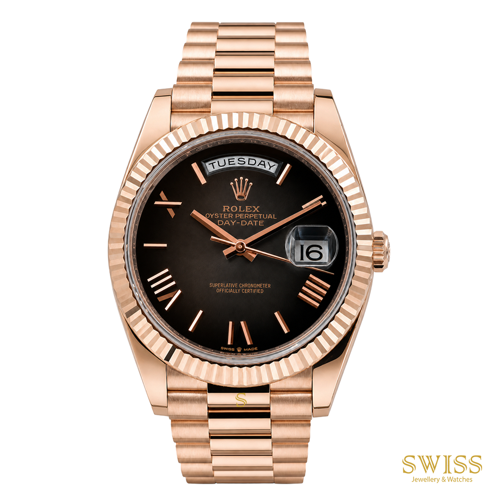 Rolex Day-Date 40 Everose Gold Black Dial