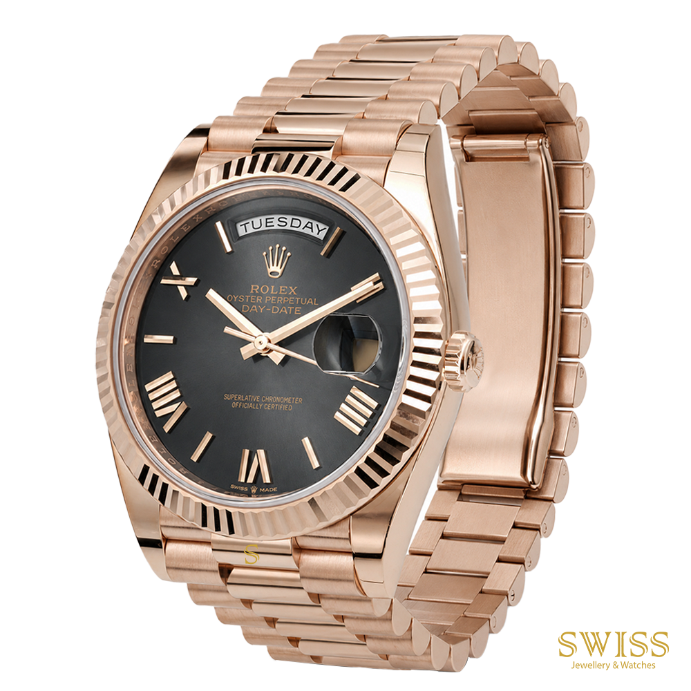 Rolex Day-Date 40 Everose Gold Black Dial