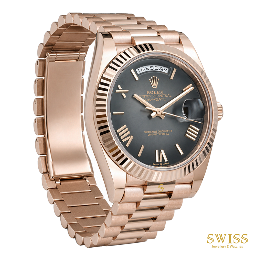 Rolex Day-Date 40 Everose Gold Black Dial