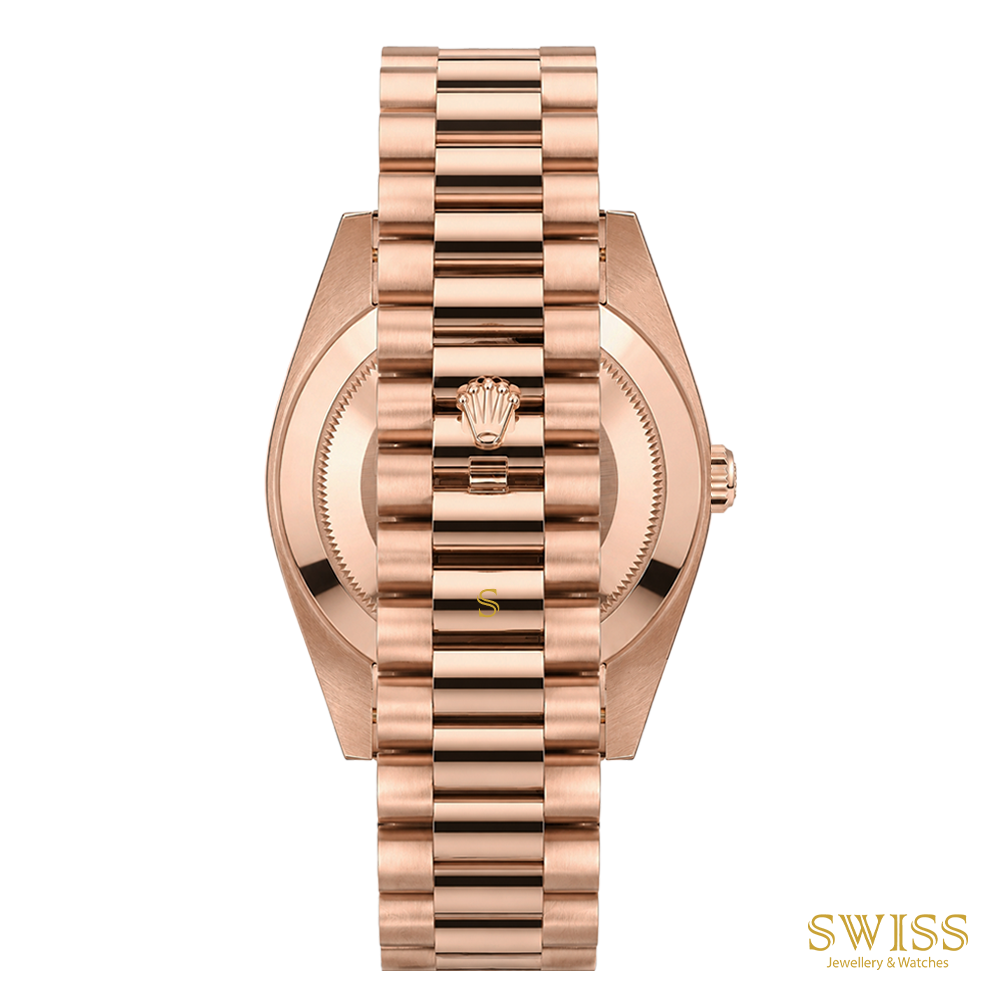 Rolex Day-Date 40 Everose Gold Black Dial