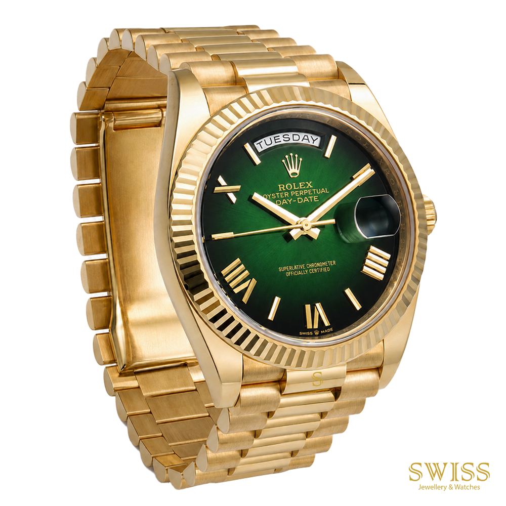 Rolex Day-Date 40 Yellow Gold Green Dial