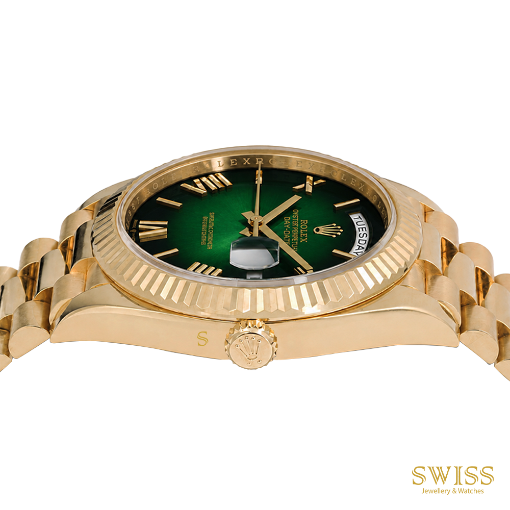 Rolex Day-Date 40 Yellow Gold Green Dial