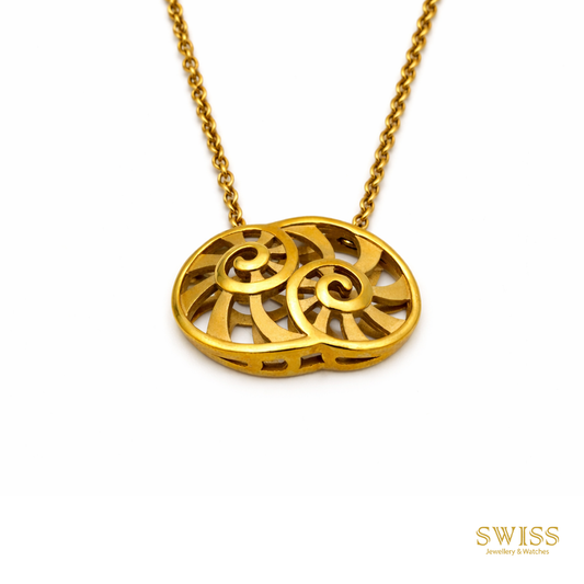 Carrera y Carrera Nautilus Spiral Gold Pendant Necklace