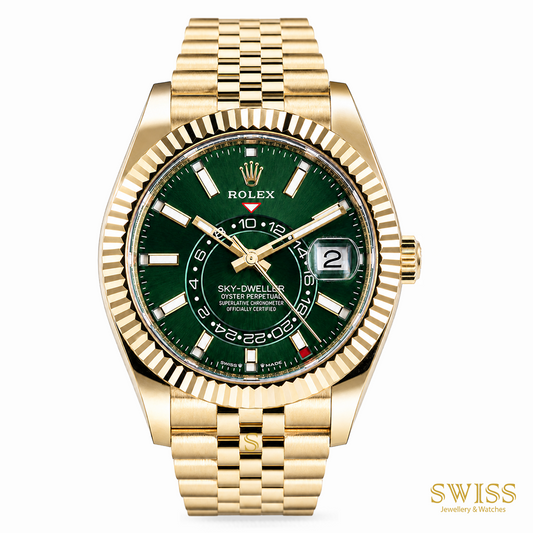 Rolex Sky-Dweller Yellow Gold Green Dial