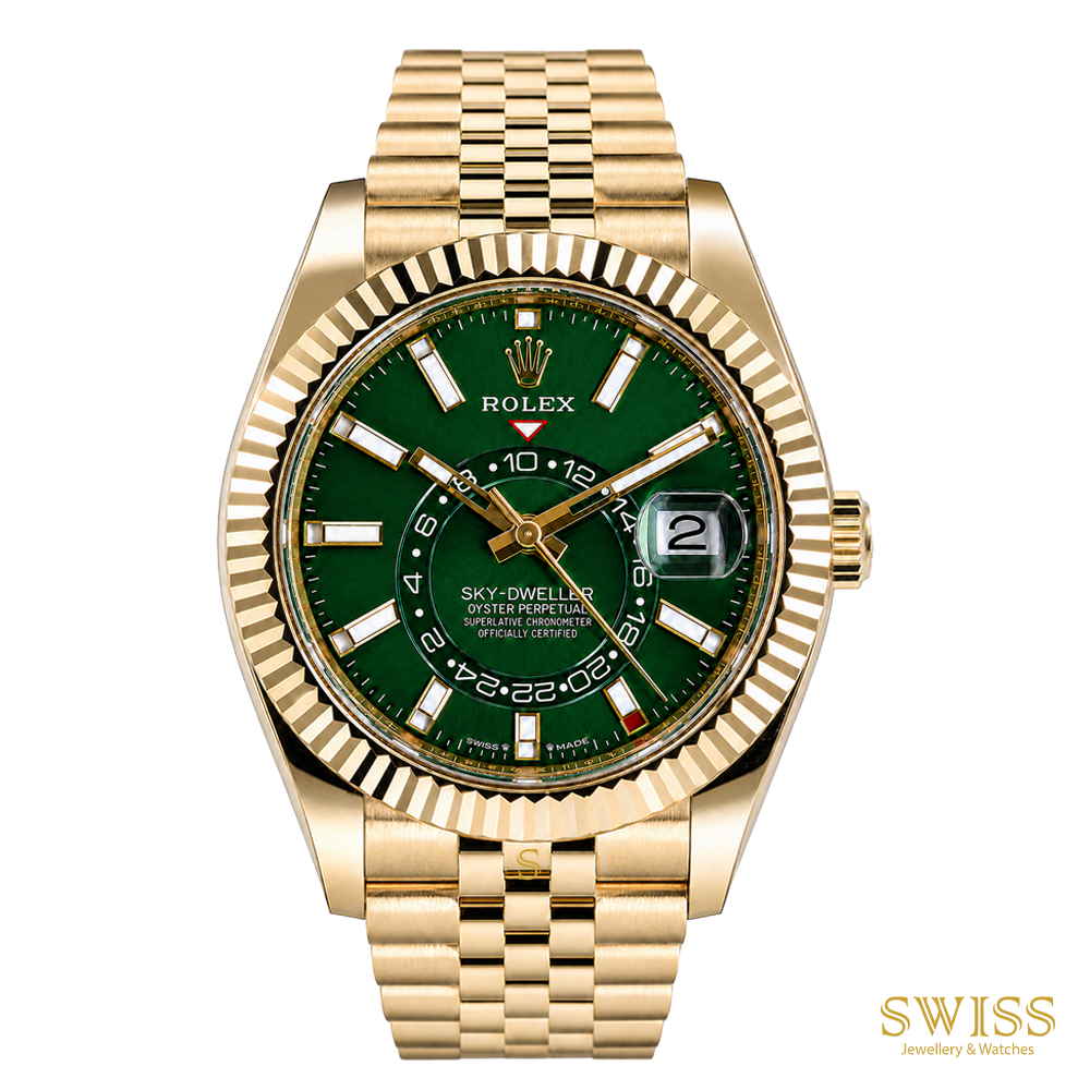 Rolex Sky-Dweller Yellow Gold Green Dial