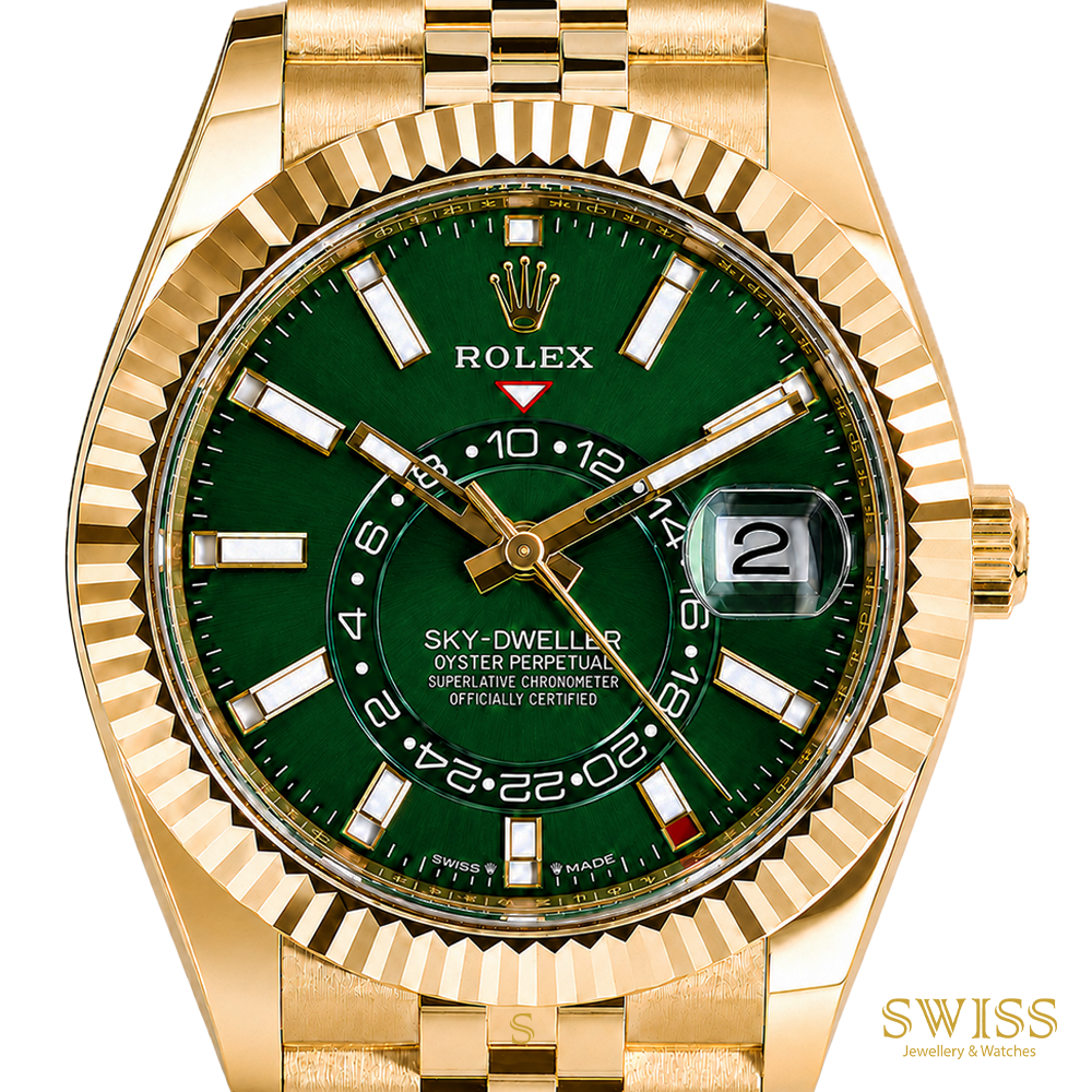 Rolex Sky-Dweller Yellow Gold Green Dial