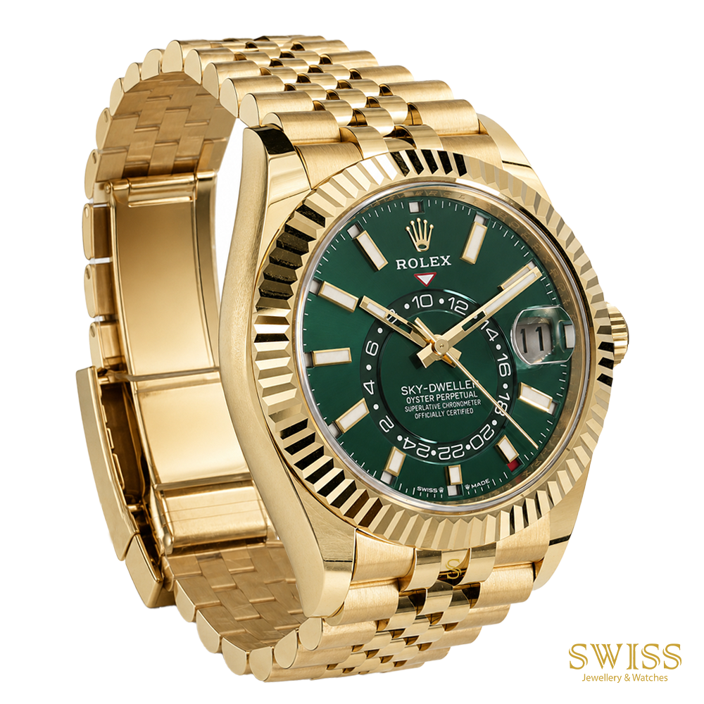 Rolex Sky-Dweller Yellow Gold Green Dial