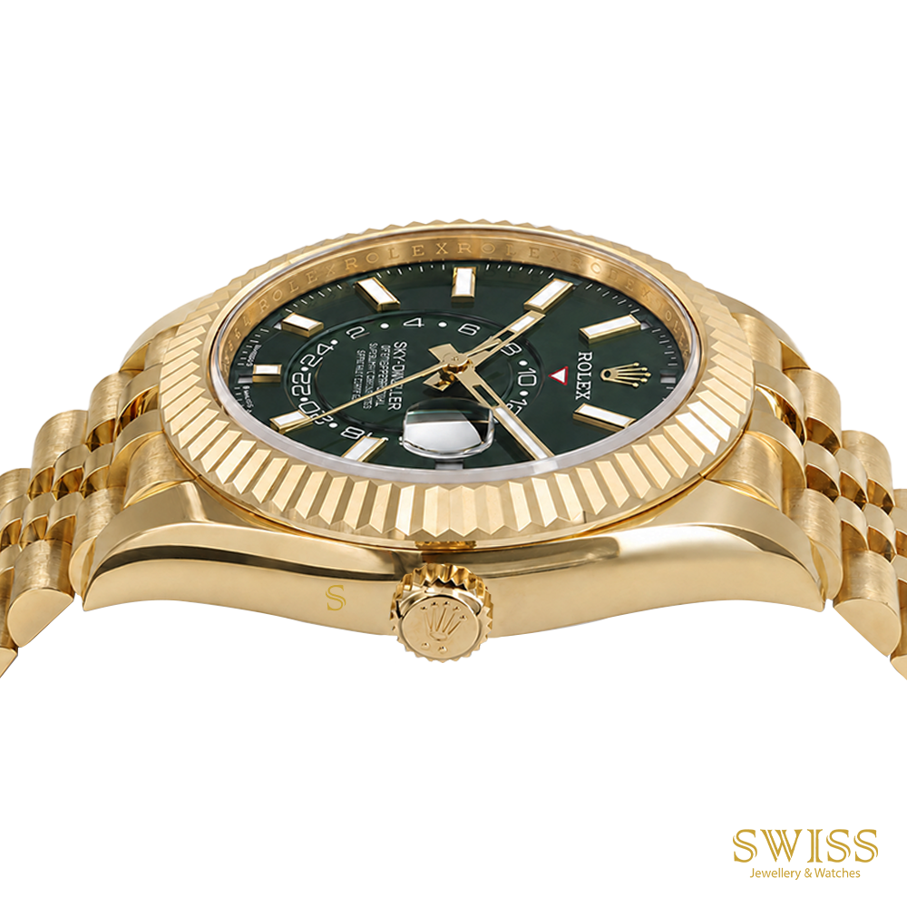 Rolex Sky-Dweller Yellow Gold Green Dial