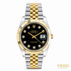 Rolex Datejust 41 Yellow Rolesor Black Diamond Dial