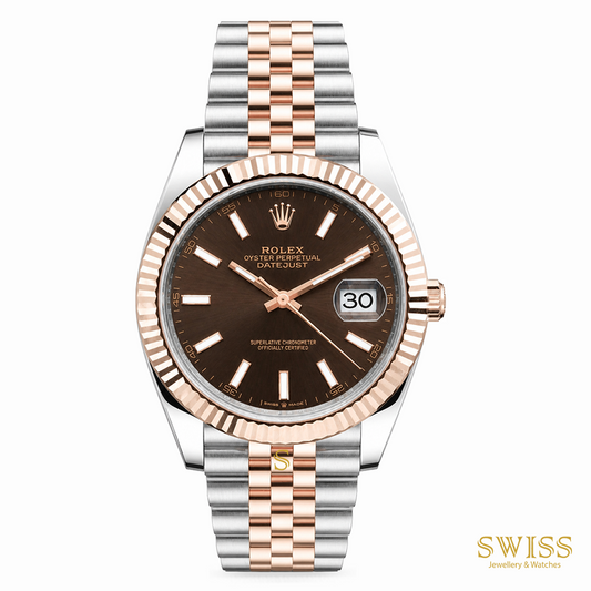 Rolex Datejust 41 Everose Rolesor Chocolate Dial