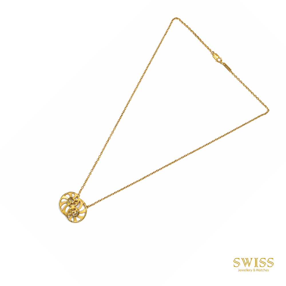 Carrera y Carrera Nautilus Spiral Gold Pendant Necklace